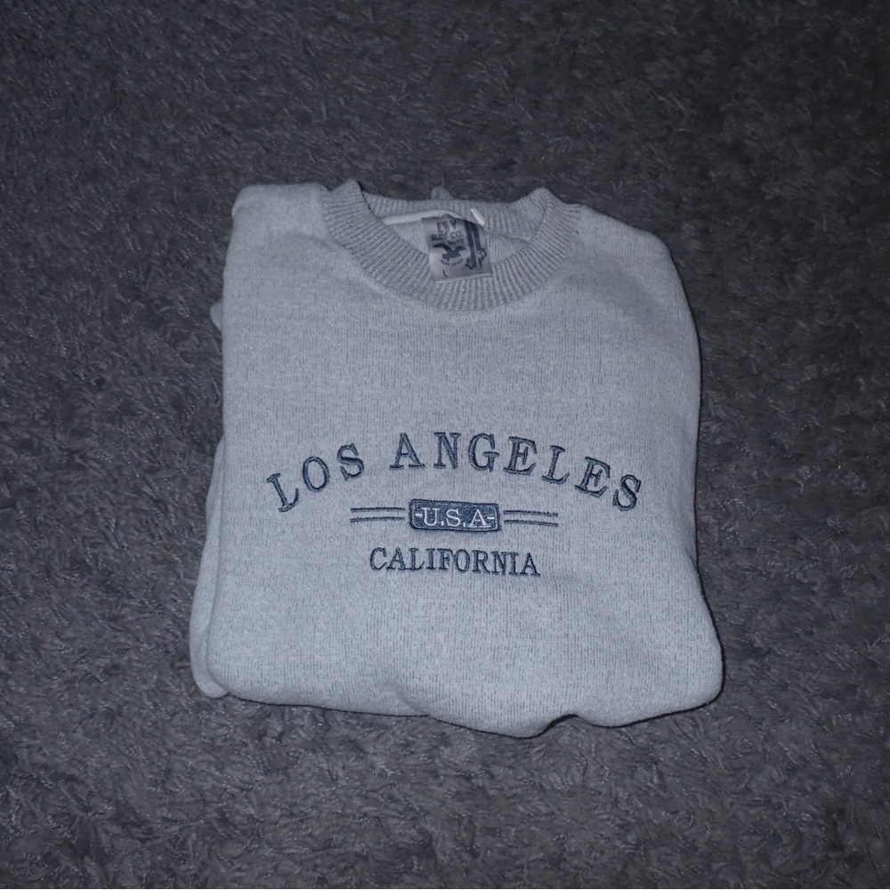Los Angeles California Gray Crewneck Sweater